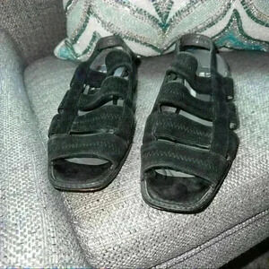 Stuart Weitzman Suede Strappy Sandals with heel size 8